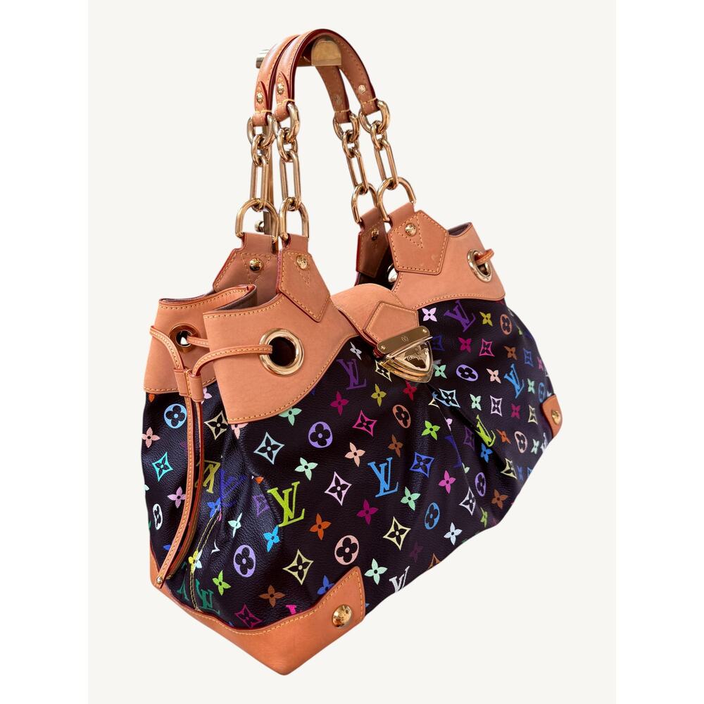 Louis Vuitton x Takashi Murakami Multicolore Ursula GM Noir Bag 2008 Rare - Picture 3 of 16